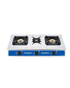 NASCO 3 BURNER GAS STOVE WHITE NASGS-K3CSS